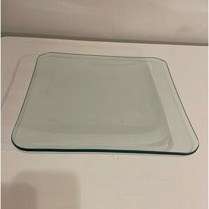 Large 12.5 inch glass serving dish with rounded corners